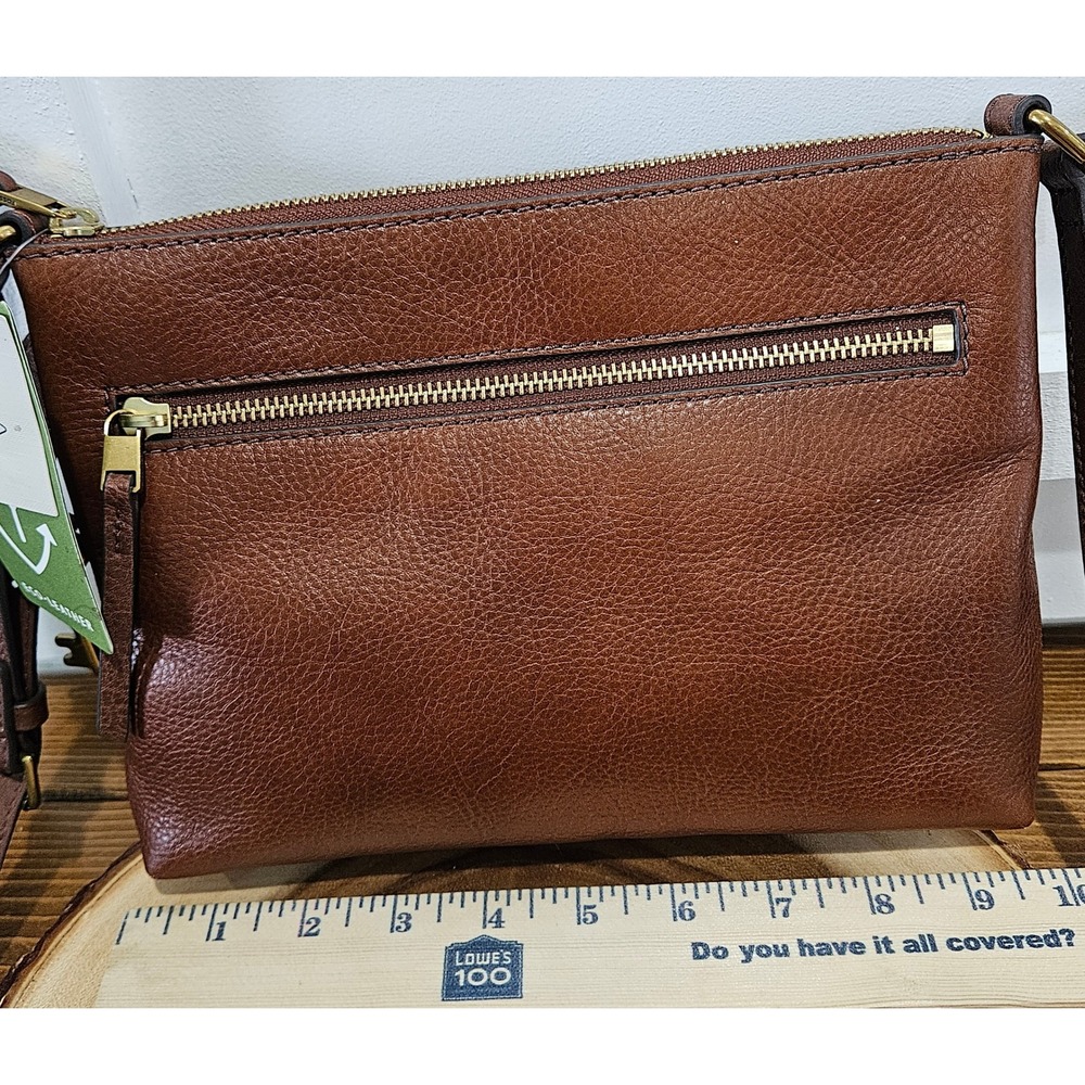 Fossil Fiona Crossbody Bag Brown Pebbled Eco Leather Gold Hardware ZB7266 - Picture 4 of 12